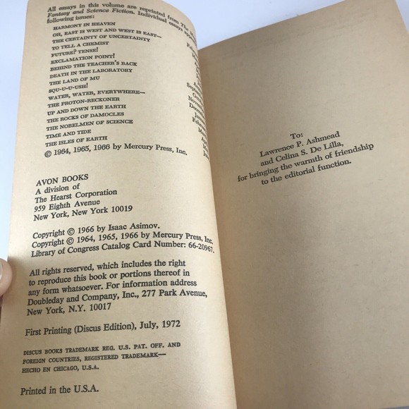 From Earth to Heaven by Isaac Asimov Avon Discus 1972 W338 Paperback - Picture 5 of 6